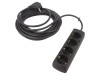 Prelungitor Schuko 4 Prize Negru 3x1,5mm2