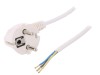 Cablu Electric Alimentare PLASTROL Alb 3x0,75mm&sup2; 4m PVC H05VV-F Conector Schuko