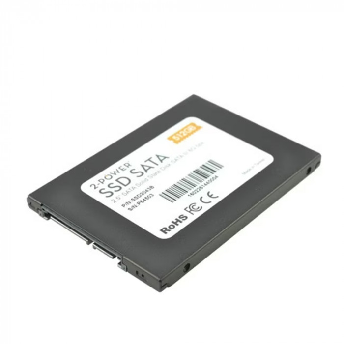 Solid-State Drive Nou (SSD) 2-Power, 512GB, 2.5 inch, Sata iii, Negru