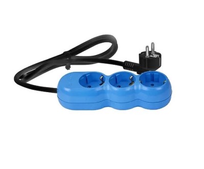 Prelungitor electric 3G1.5 albastru 3 prize 3m AS3015N03 Wconn foto