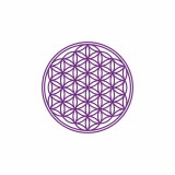 Cumpara ieftin Abtibild sticker cu Floarea Vietii, Simbolul vietii &amp;#8211; Violet mic
