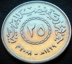 Moneda exotica 25 QIRSH / PIASTRI - EGIPT, anul 2009 * cod 4302