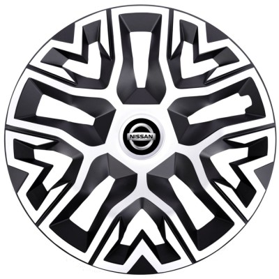 Set 4 Capace Roti 14 inchi (R14), Best Alb-Negru, Compatibile Cu Nissan foto