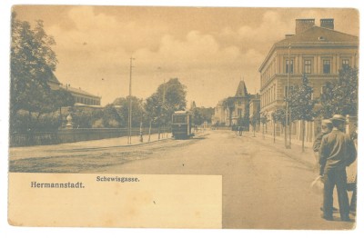 2717 - SIBIU, Tramway, Romania - old postcard - unused foto