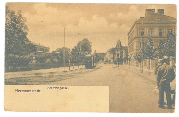 2717 - SIBIU, Tramway, Romania - old postcard - unused