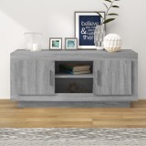 Cumpara ieftin Comodă TV, gri sonoma, 102x35x45 cm, lemn prelucrat