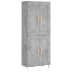 Dulap inalt, gri beton, 69,5x34x180, lemn compozit