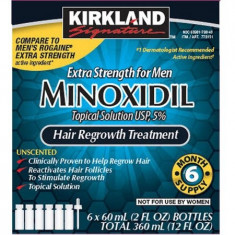 Minoxidil 5% Kirkland Solutie impotriva caderii parului -Pachet 6 LUNI foto