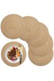 maifey șervet/șervet, șervete rotunde țesute, șervete rotunde din bumbac lavabile, 6 bucăți, 36 cm, f