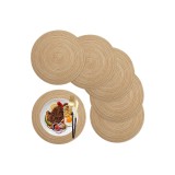 maifey șervet/șervet, șervete rotunde țesute, șervete rotunde din bumbac lavabile, 6 bucăți, 36 cm, f