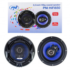 Difuzoare auto coaxiale PNI HiFi650, 120W, 16.5 cm, 3 cai, grila inclusa set 2 buc PNI-FI650