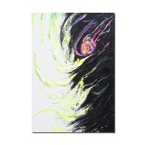 Tablou abstract pictat manual - Fantezie in abstract, 100x70cm acril pe panza in cutit efect ultra 3D, gatat de expus pe perete