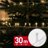 Instalație de Crăciun, Phenom, 600 LED alb cald, 30m, 8 moduri, cablu transparent, IP44