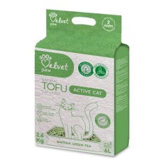Litiera pentru pisici Velvet Paw Tofu cu extract din ceai verde 6 l foto