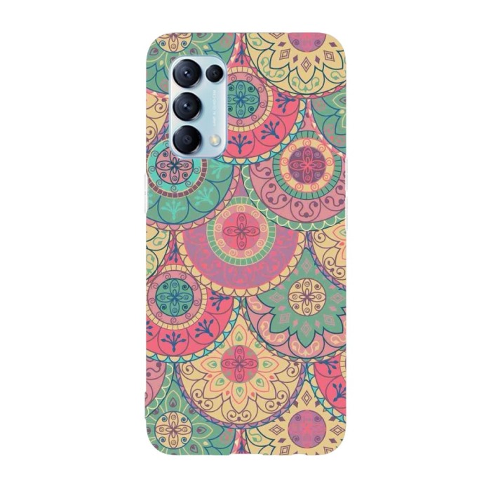 Husa compatibila cu Oppo A77 model Mandala pastel colors, Silicon, TPU, Viceversa