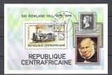 Central African Republic 1979 Rowland Hill, perf. sheet, used R.062, Stampilat