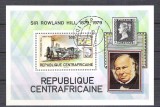 Central African Republic 1979 Rowland Hill, perf. sheet, used R.062