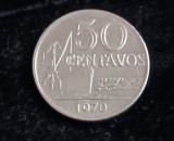 M3 C50 - Moneda foarte veche - Brazilia - 50 centavos - 1970, America Centrala si de Sud