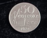 C50 - Moneda foarte veche - Brazilia - 50 centavos - 1970