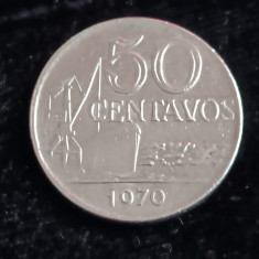 M3 C50 - Moneda foarte veche - Brazilia - 50 centavos - 1970