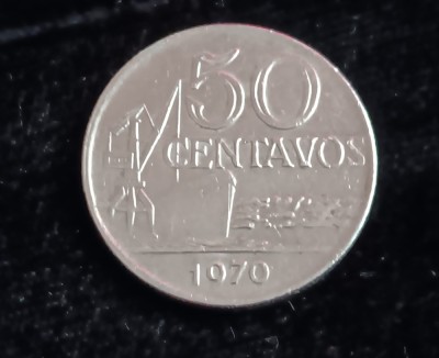 C50 - Moneda foarte veche - Brazilia - 50 centavos - 1970 foto