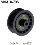 SKF VKM 34708 Rola ghidare/conducere, curea transmisie