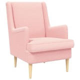 vidaXL Fotoliu Roz Tarfă de oaie 42029958