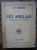 R. W. EMERSON - LES ANGLAIS. ESQUISSES DE LEUR CARACTERE (1922)