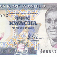Bancnota Zambia 10 Kwacha (1989) - P31a UNC