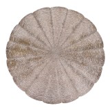 Placemat Decorativ Rotund Aurie cu Model Evantai pentru Farfurie de Crăciun, CMCLASS