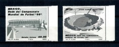 Mexic 1985 - CM fotbal, stadioane, serie neuzata foto