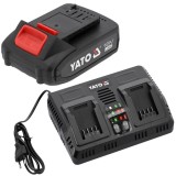 Yato YT-828461 + YT-828501 - Set acumulator si incarcator Li-Ion 18 V 2 Ah