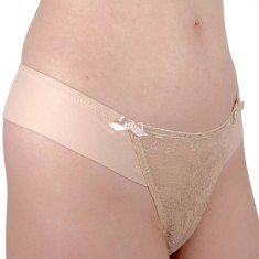 Chilot brazilian microfibră și dantelă C1230 - XL - Bej