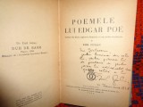 Poemele lui Edgar Poe / traduse din limba engleza in forma lor cu un studiu introductiv de Emil Gulian ( dedicatie , semnatura / carte veche , an 1938