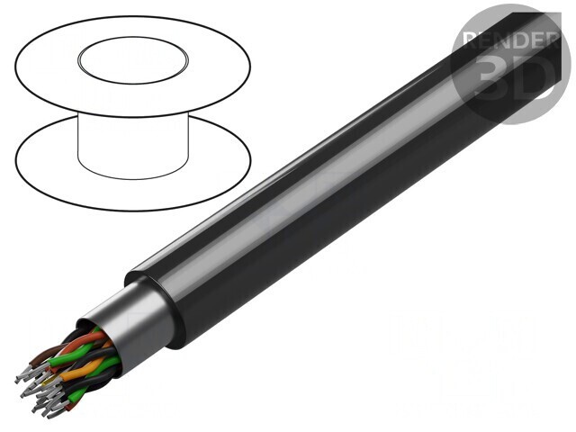 Cablu RS232 Ecranat 24AWG 9 Pin 2M