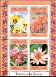TANZANIA 1986, Flora, MNH, bloc neuzat, Nestampilat