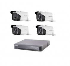 Kit 4 camere supraveghere Full HD, IR 40m HikVision, Exterior + DVR 4 canale Turbo HD 3MP HikVision foto