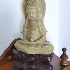 SCULPTURA JAD BODHISATTVA DINASTIA QING SEC. XIX