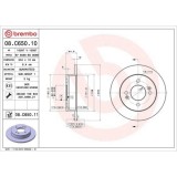 Set disc frana Hyundai I10 2 (Ba Ia) 08.13-12.21, I10 2 Sedan 12.13-, I10 3 (Ac3 Ai3) 09.19-, Spate, 234X10mm, plin, BREMBO