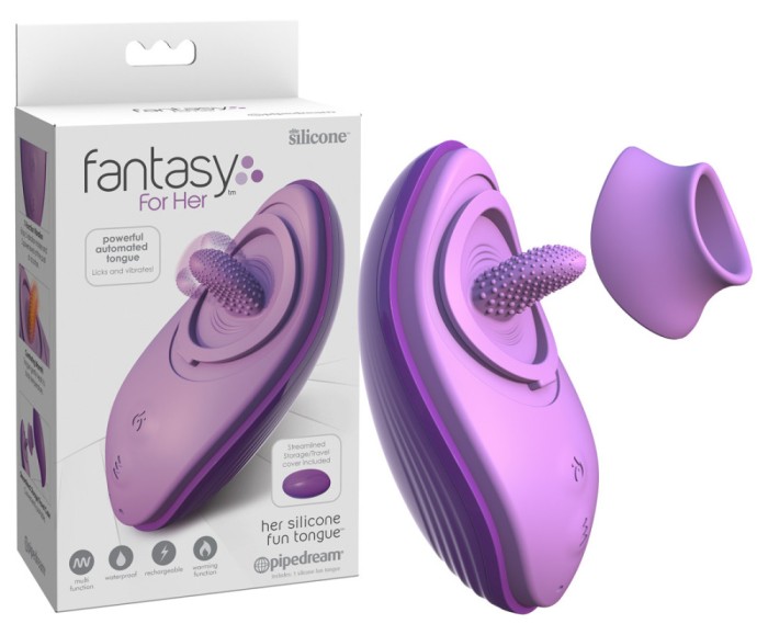 Limba cu 7 Vibratii si Incalzire, Silicone Fun Tongue