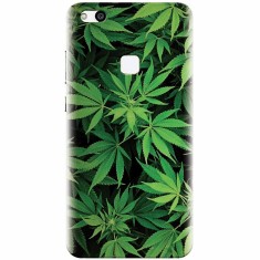 Husa silicon pentru Huawei P10 Lite, Green Leaf Pattern foto