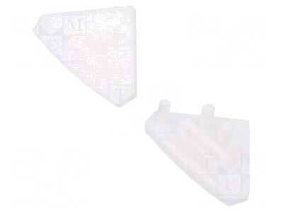 Obturator Alb pentru Profile LED - Set 10 Buc. foto