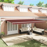 Marchiză Retractabilă with Manual Portocalie și maro 600 &times; 350 cm