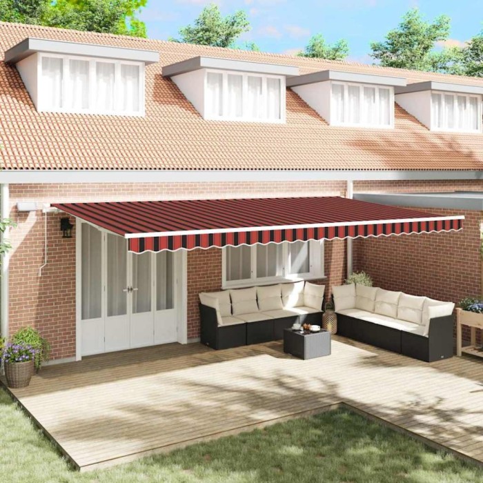 vidaXL Cortina Retractabilă with 600 &times; 300 cm portocaliu și maro