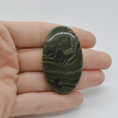 Cabochon jasp zebra verde 48x28x6mm c18