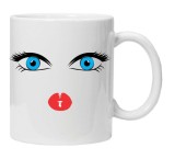 Cana alba personalizata &quot;ochi si buze&quot;, INOVATIX&reg;. 330ml, Oem