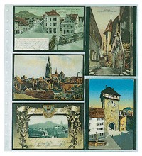 Set 5 folii transparente pentru carti postale, Favorit 7750PA, cu 10 buzunare Verticale si Orizontale