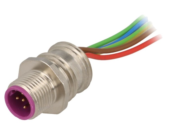 Conector M12 tată cod B, 5 pini