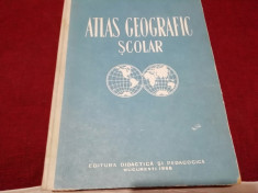 ATLAS GEOGRAFIC SCOLAR 1968 foto