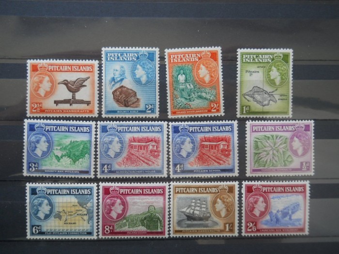 PITCAIRN ISLANDS 1957 - 1 SERIE SI 1 EMISIUNE COMPLETA MH -